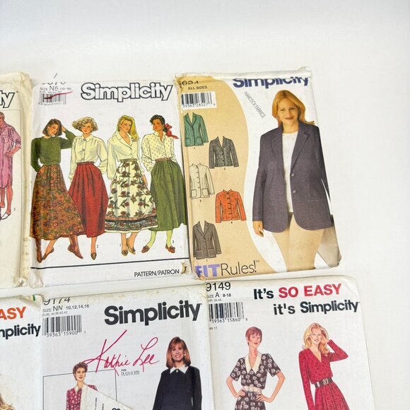 Simplicity Vintage 80s Sewing Patterns LOT 6241 8323 9285 9174‎ 9149 8960 - Picture 3 of 6